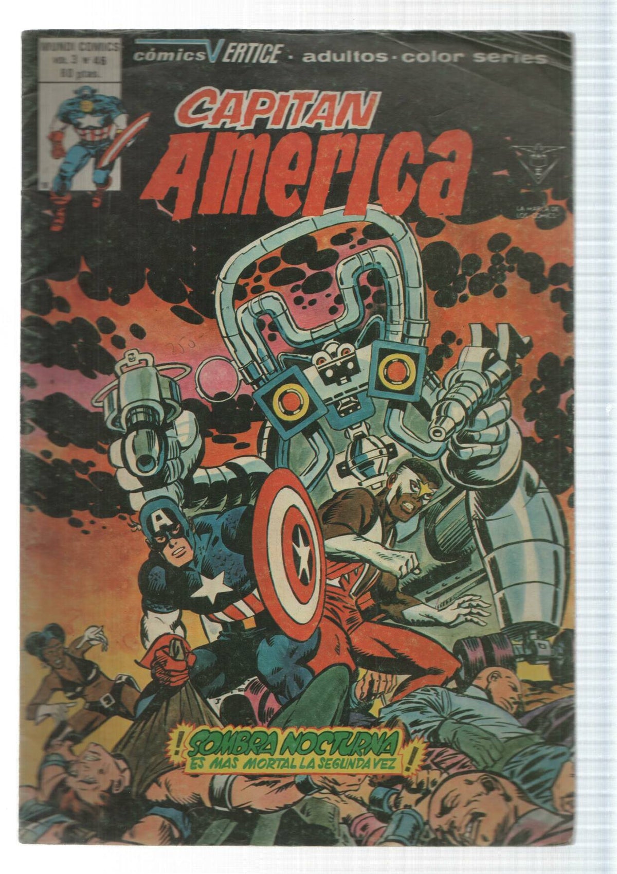 Vertice: Sombra Nocturna - Capitan America numero 46. Mundicomics. Adultos color series
