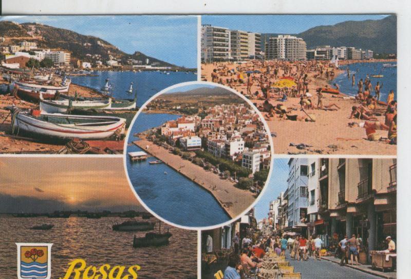 Postal 07839 : Costa Brava, Rosas, vistas varias