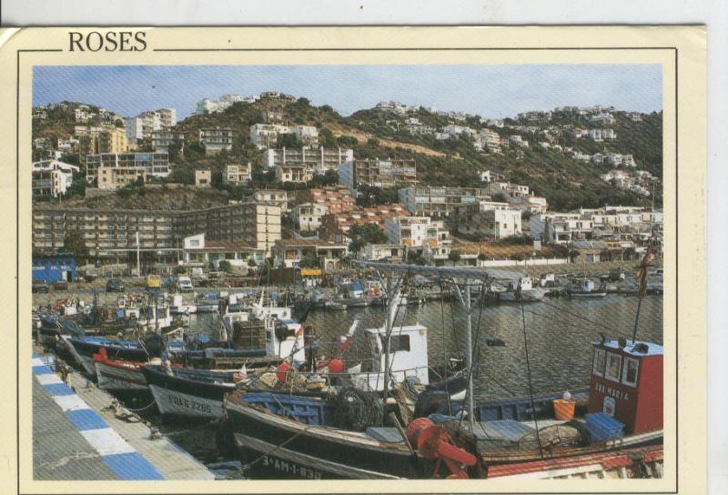 Postal 07867 : Costa Brava, Rosas, vistas del puerto