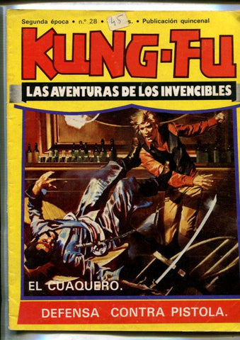 Kung Fu numero 28: (numerada 2 en trasera), articulo 4 pagina lucha oriental: Defensa contra pistola