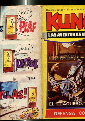 Kung Fu numero 28: (numerada 1 en trasera), articulo 4 pagina lucha oriental: Defensa contra pistola