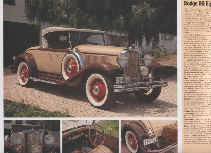 Automoviles antiguos de canarias modelo 42: Dodge DG Eight Roadster