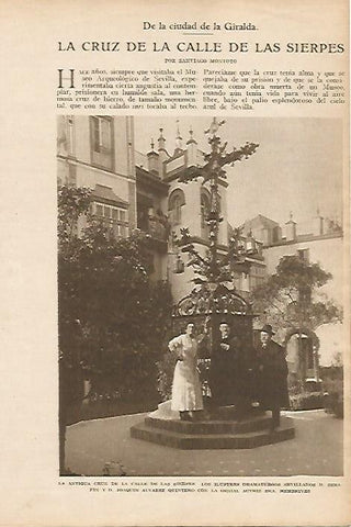 LAMINA BLANCO Y NEGRO 8069: Cruz de la calle de Sierpes de Sevilla