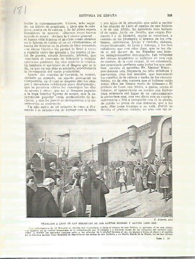 LAMINA 4694: Traslado a Leon de las reliquias de San Isidoro y San Alvito