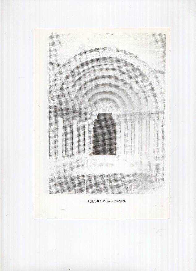 Historia de Aragon: lamina numero 086: Puertomingalvo (casa gotica) y Puilampa (portada romanica)