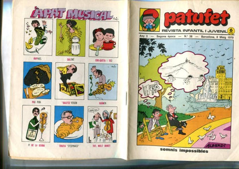 Patufet segona epoca numero 038: Pau Riba, Tarzan Gomes, Jordi L¡aprenent, La Nuri, El llibre