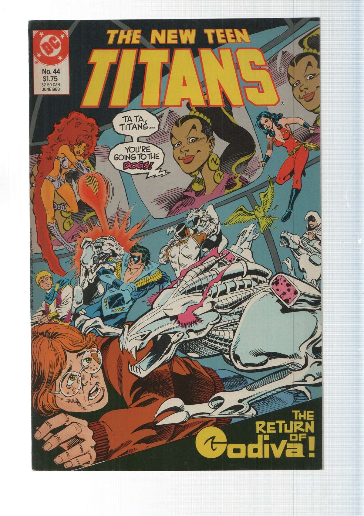 DC Comics: The return of Godiva - The New Teen Titans 44 by Wolfman