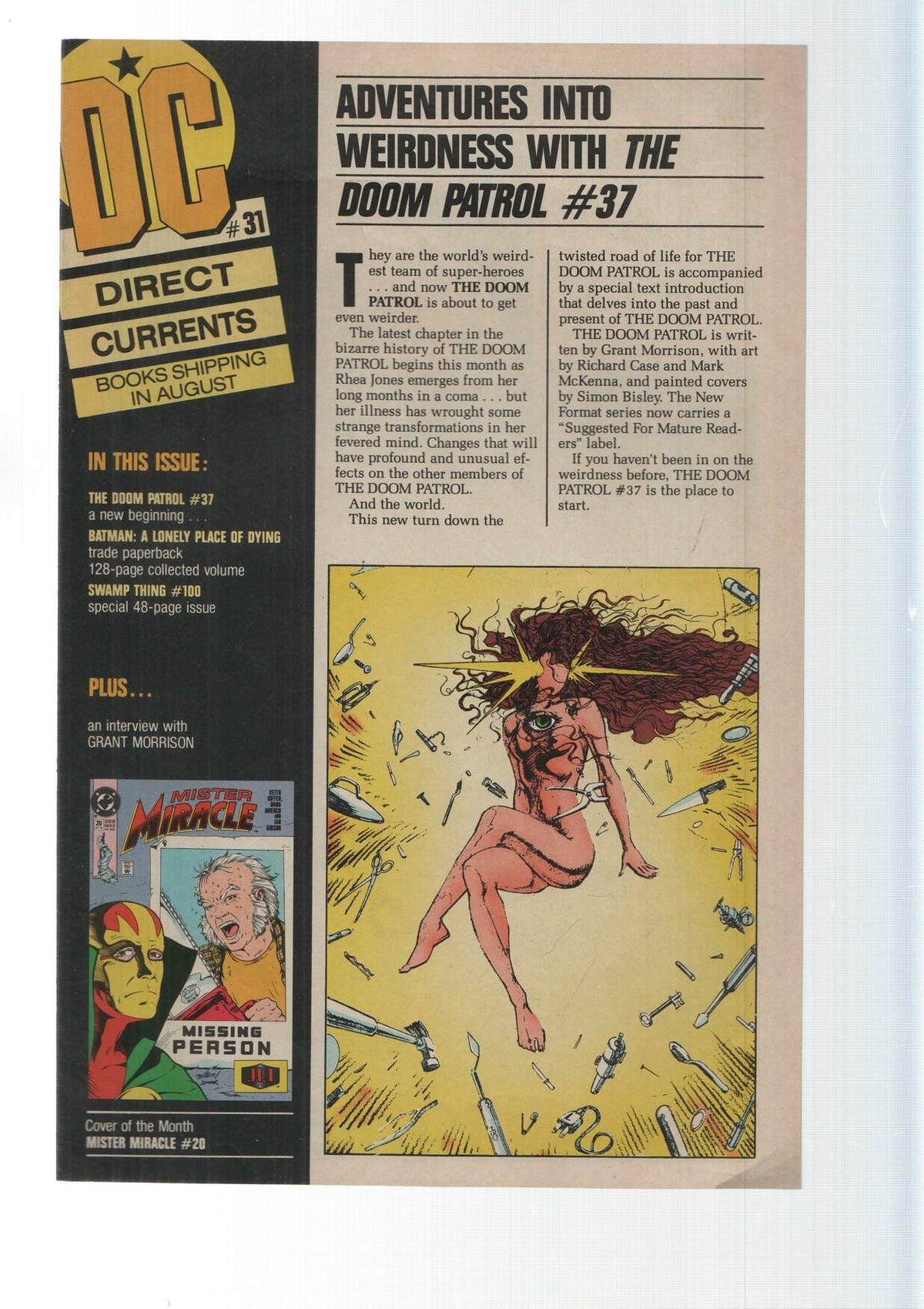 DC numero 31, Books shipping in August. Direct Currents 31