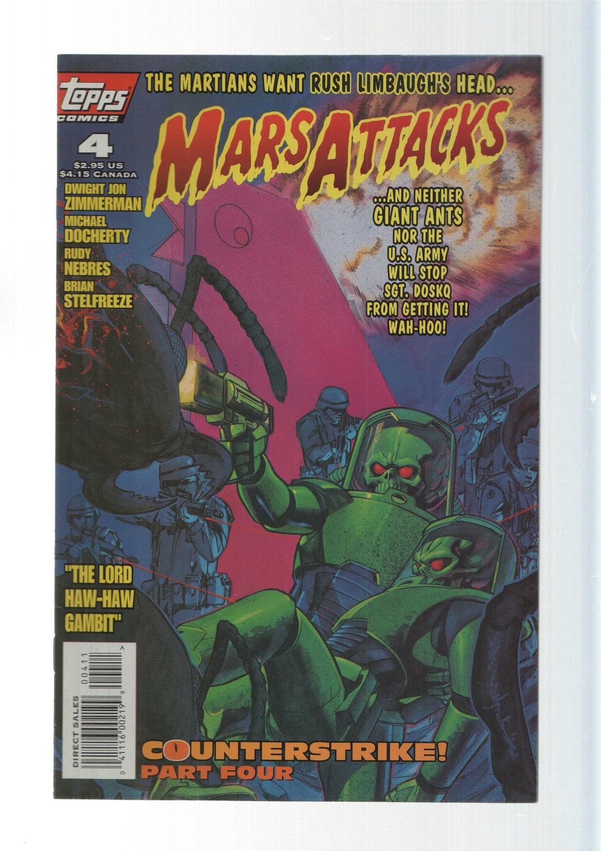 Topps Comics: Counterstrike part 4: The Lord Haw Haw Gambit- Mars Attacks Volume 2, number 4