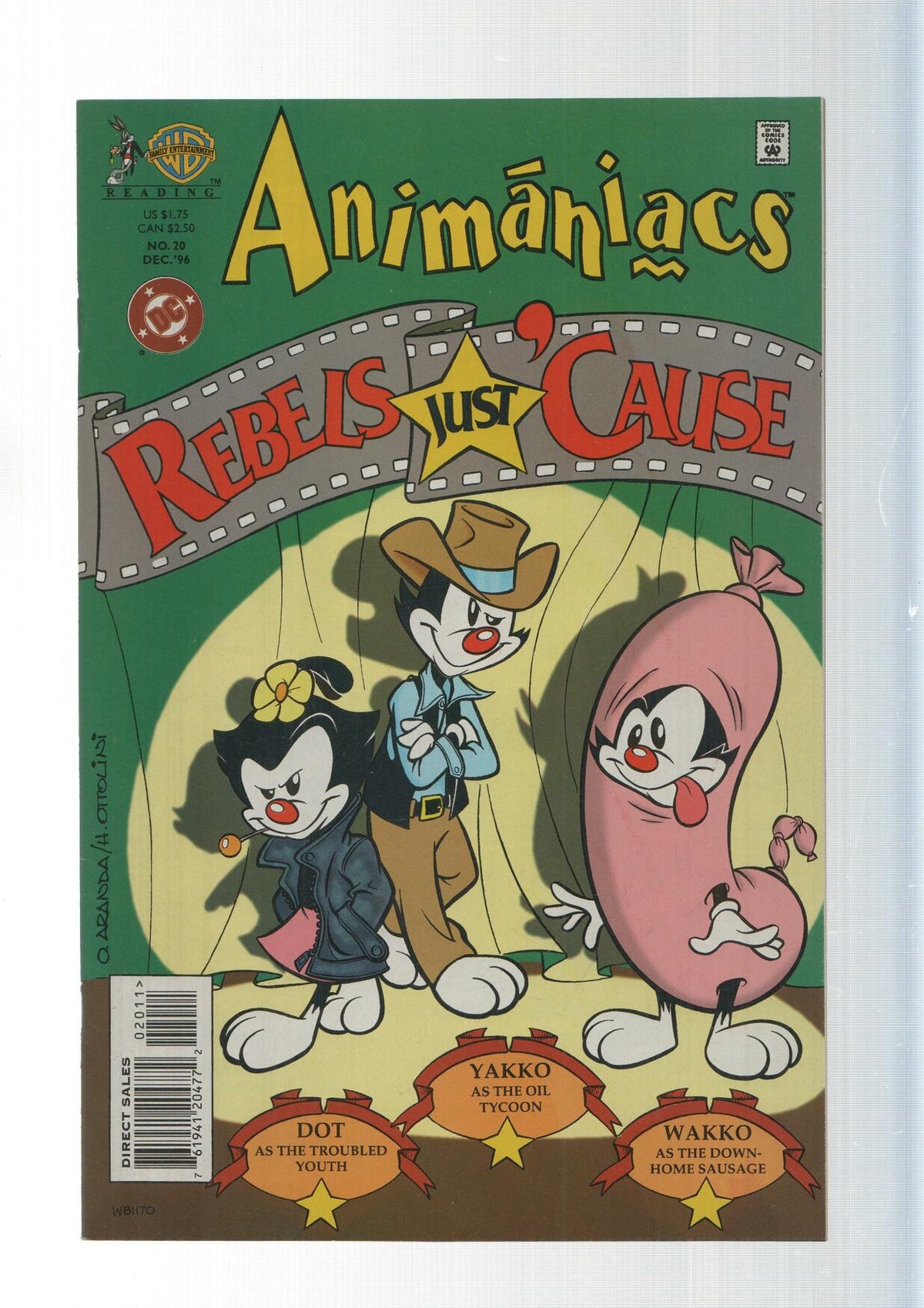 DC: Animaniacs num 20 - Wrestlemaniacs. Rebels just cause. Warner Bross