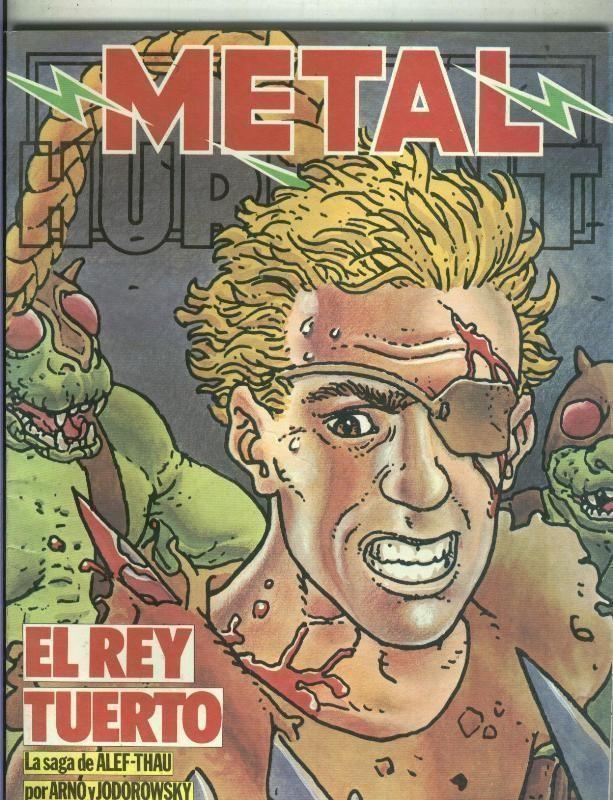 Metal Hurlant revista numero 44: articulo sobre Castelao por alberto santos en dos paginas, El rey tuerto por Arno