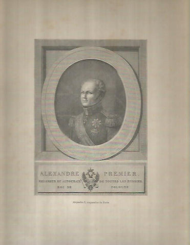 LAMINA 9591: Alejandro I emperador de Rusia