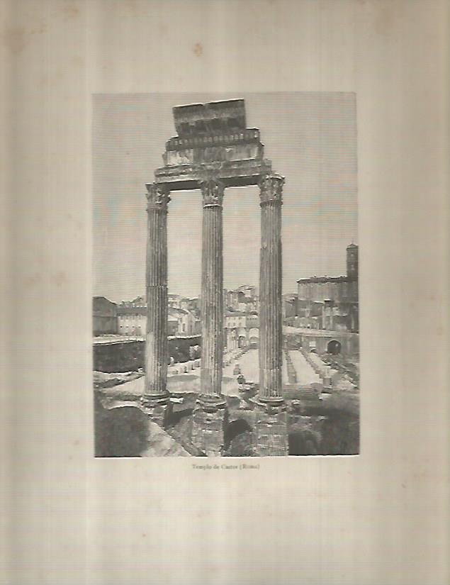 LAMINA 9593: Templo de Castor en Roma