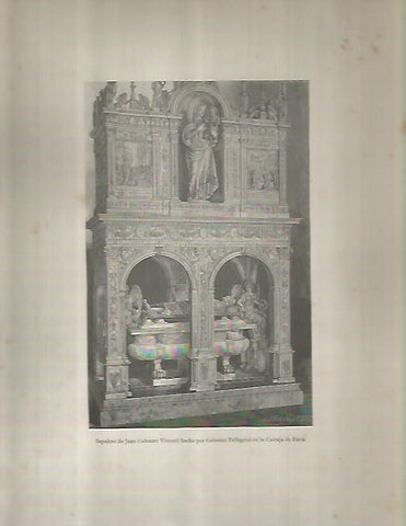 LAMINA 9598: Sepulcro de Visconti en la Cartuja de Pavia