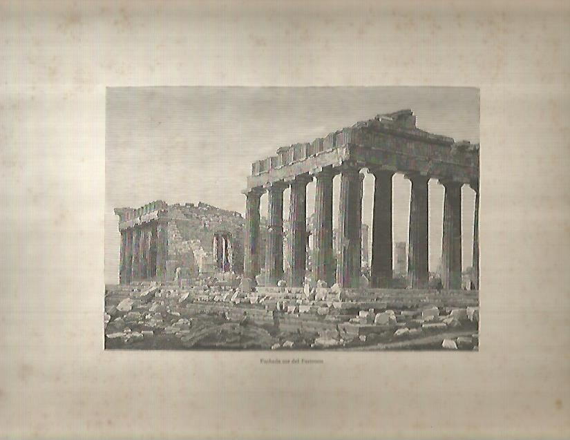 LAMINA 9606: Fachada sur del Partenon de Atenas