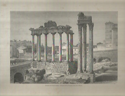 LAMINA 9618: Templo de la Fortuna en el Foro de Roma