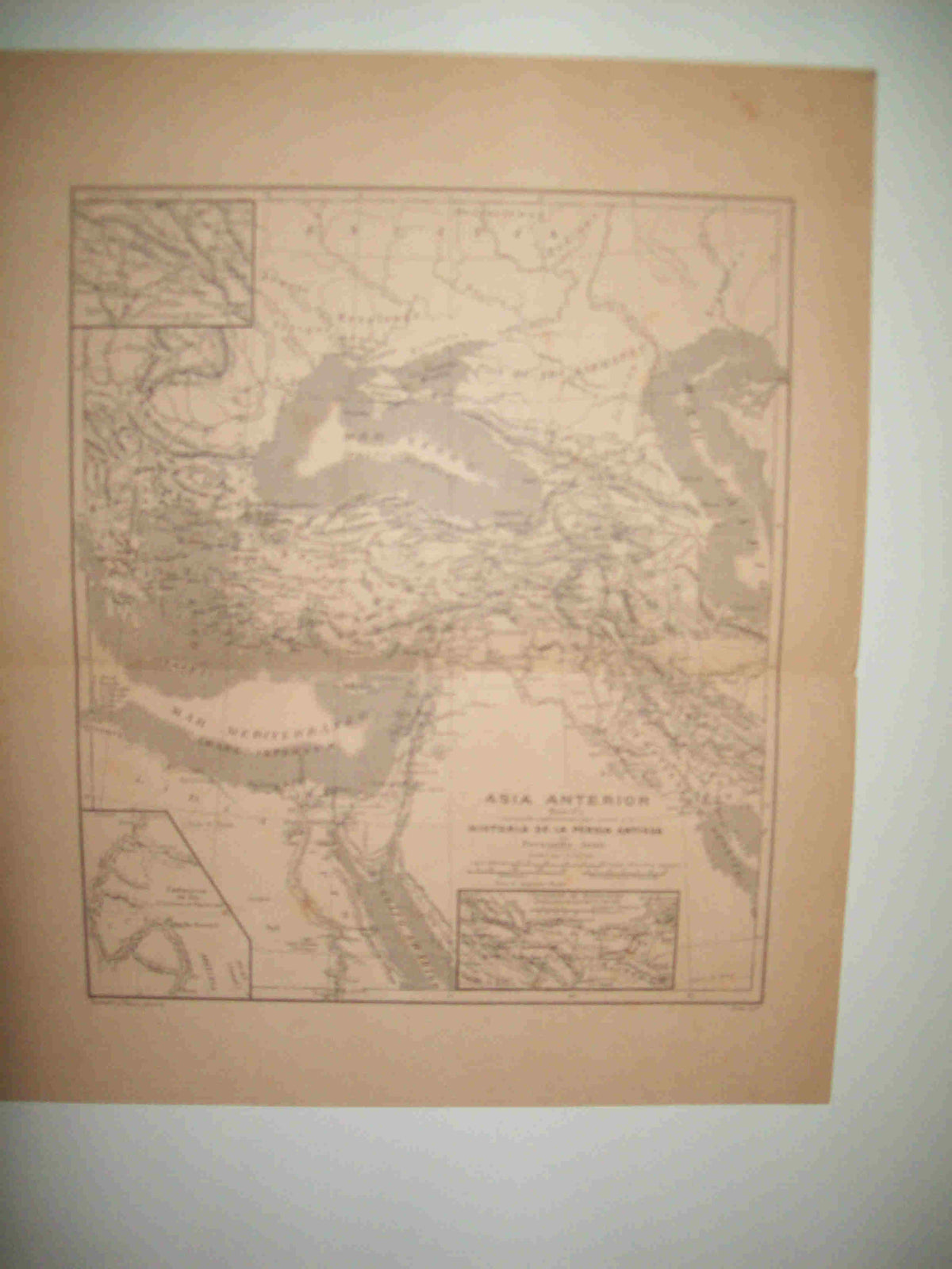 LAMINA 9638: Mapa 1 de Asia Menor para la Historia de la Persia Antigua de F. Justi