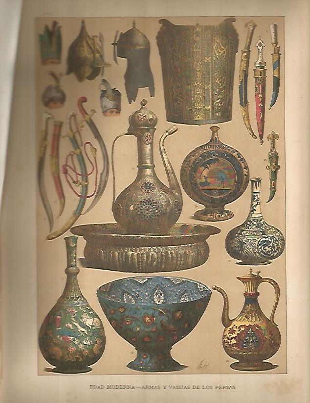 LAMINA 9645: Armas y vasijas de los persas