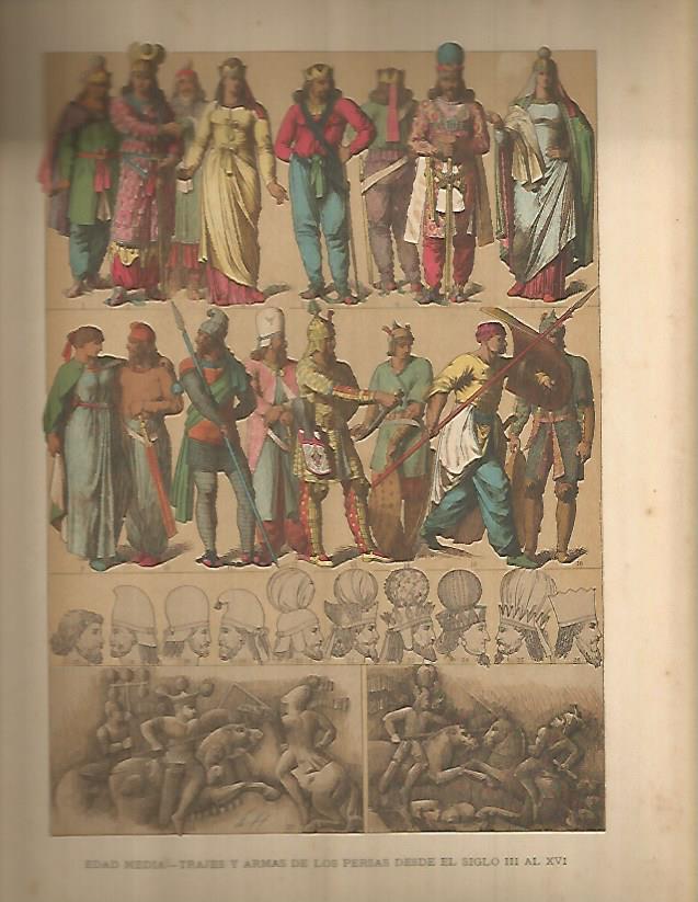 LAMINA 9650: Trajes y armas de los persas de los siglos III al XVI