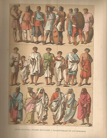 LAMINA 9668: Trajes militares y sacerdotales de los romanos