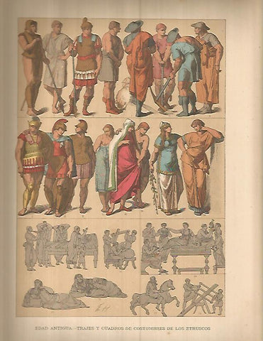 LAMINA 9669: Trajes y costumbres de los estruscos