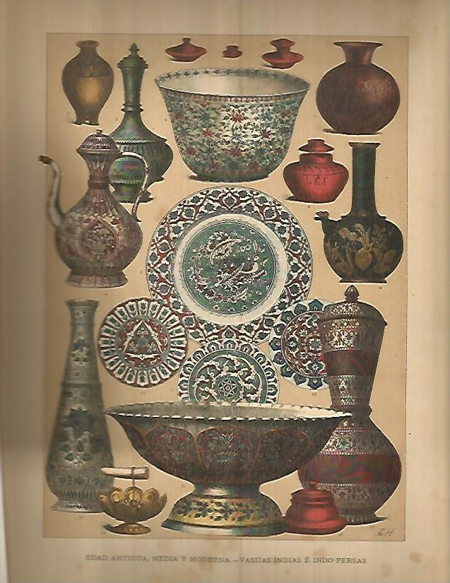 LAMINA 9672: Vasijas indias e indo-persas