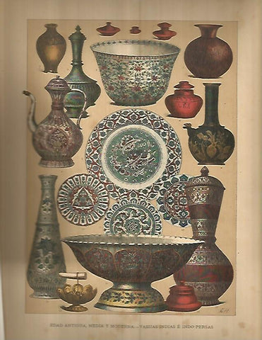 LAMINA 9672: Vasijas indias e indo-persas