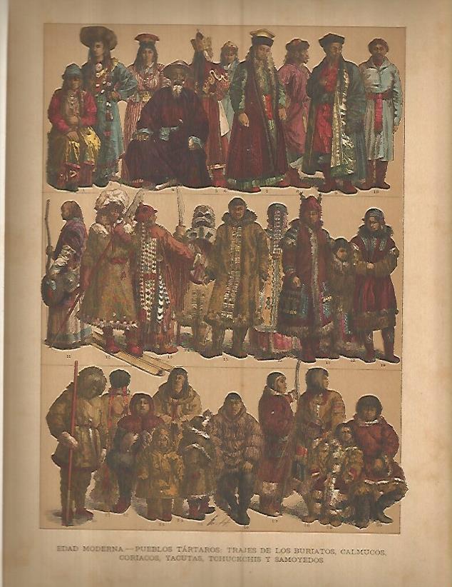 LAMINA 9677: Trajes de los pueblos tartaros