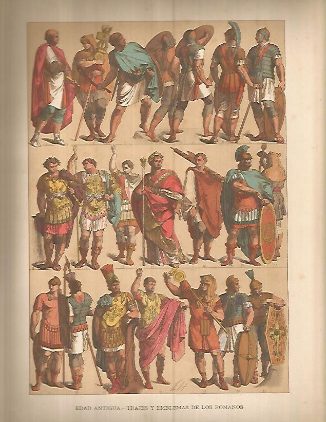 LAMINA 9678: Trajes y emblemas de la Antigua Roma