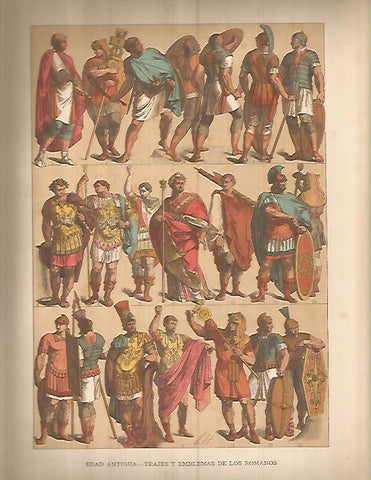 LAMINA 9678: Trajes y emblemas de la Antigua Roma