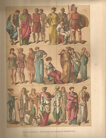 LAMINA 9690: Trajes de los griegos primitivos