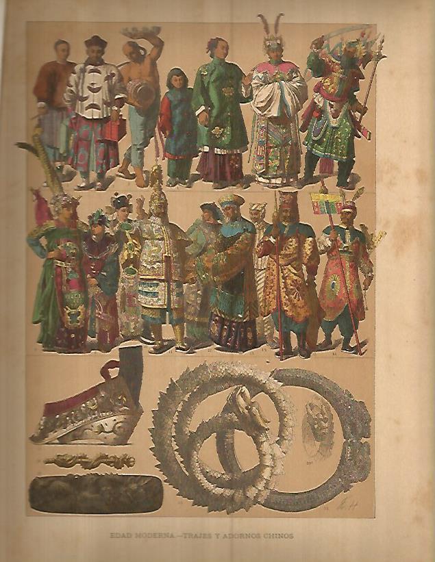 LAMINA 9693: Trajes y adornos de China
