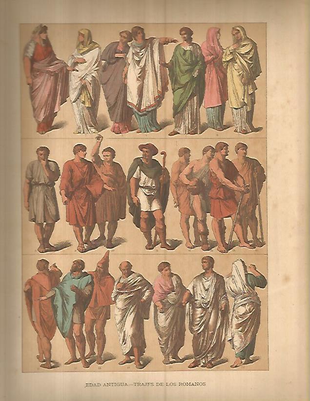 LAMINA 9694: Trajes de la antigua Roma