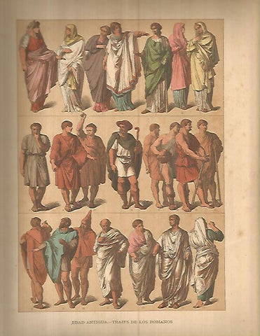 LAMINA 9694: Trajes de la antigua Roma