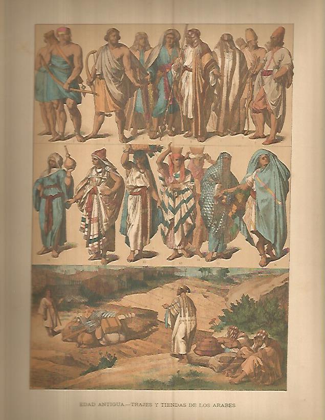 LAMINA 9695: Trajes y tiendas de los arabes