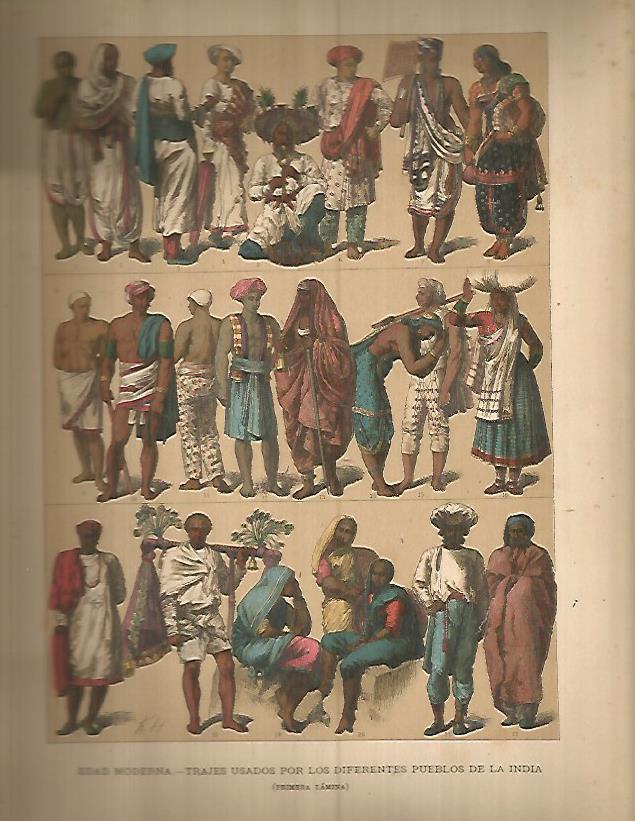 LAMINA 9696: Trajes de India
