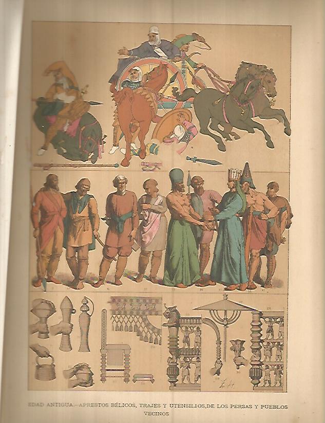 LAMINA 9702: Trajes y utensilios de Persia