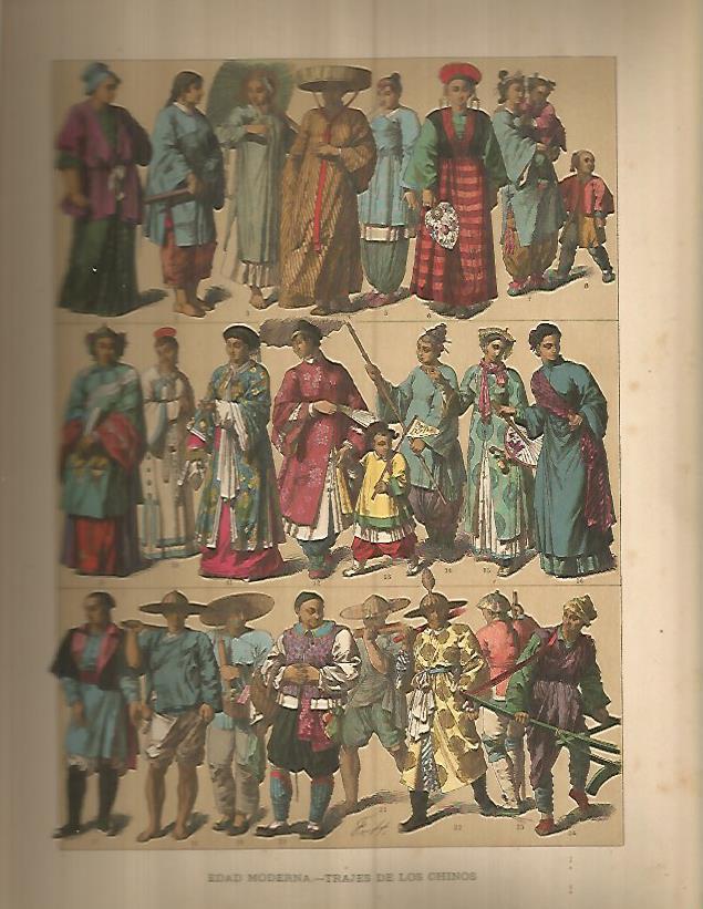 LAMINA 9704: Trajes de China en la edad moderna