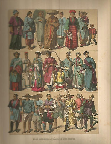 LAMINA 9704: Trajes de China en la edad moderna