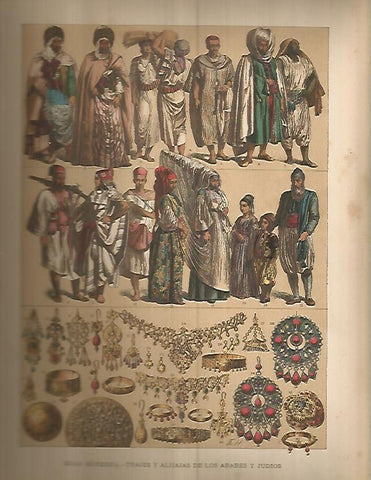 LAMINA 9705: Trajes y joyas de arabes y judios