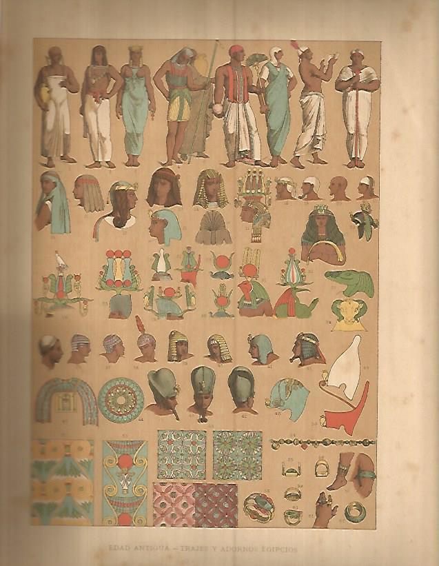 LAMINA 9716: Trajes y adornos del antiguo Egipto