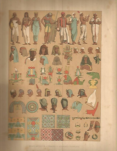 LAMINA 9716: Trajes y adornos del antiguo Egipto