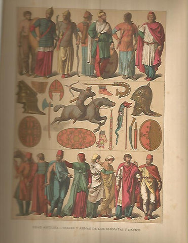 LAMINA 9720: Trajes y armas de los sarmatas y dacios