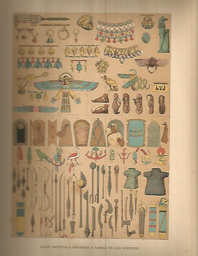LAMINA 9723: adornos y armas del antiguo Egipto