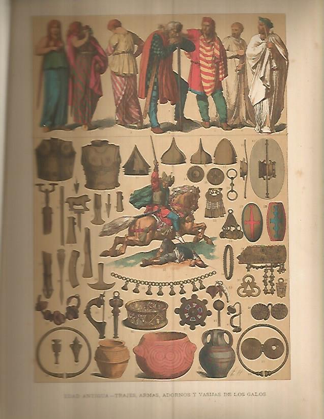 LAMINA 9724: Trajes armas y adornos de los galos