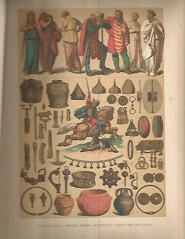 LAMINA 9724: Trajes armas y adornos de los galos