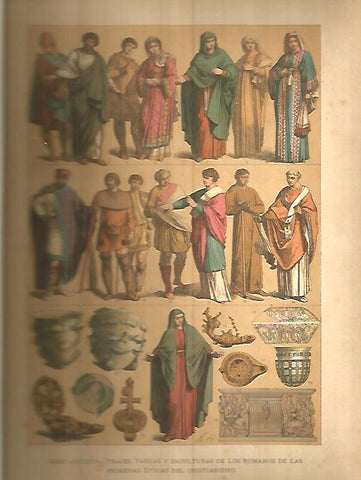 LAMINA 9725: Trajes y esculturas de los primeros cristianos