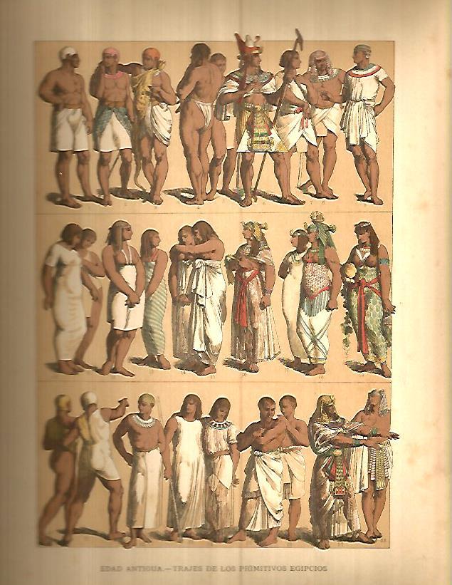 LAMINA 9740: Trajes de los primitivos egipcios