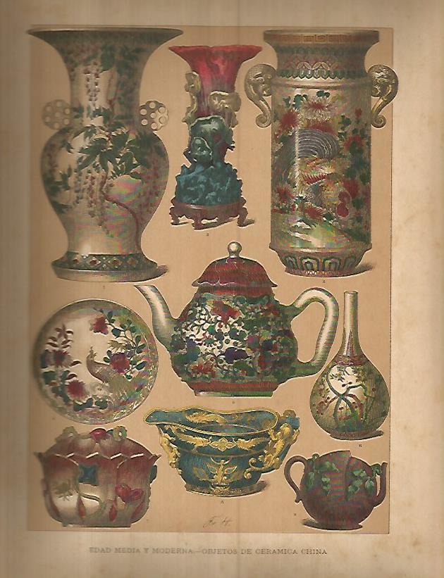 LAMINA 9744: Objetos de ceramica china