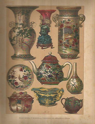 LAMINA 9744: Objetos de ceramica china